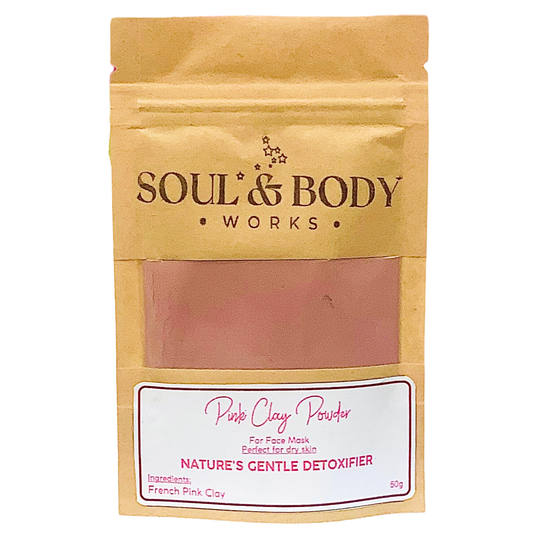French Pink Clay 50g | Hydrating Natural Face Mask for Dry & Normal Skin