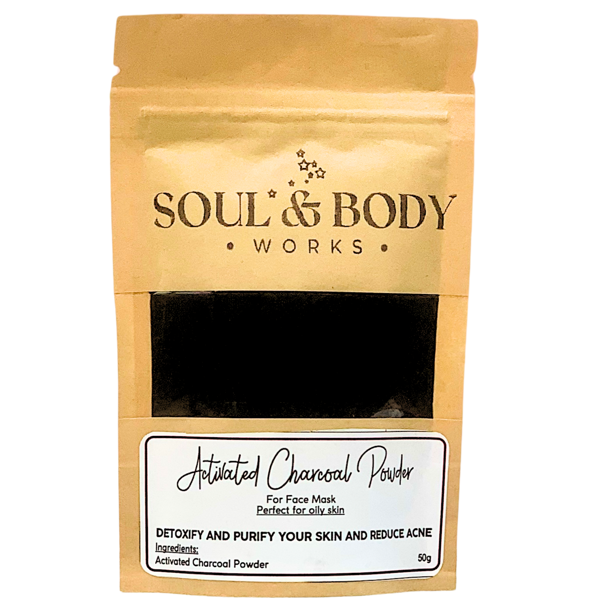 Activated Charcoal Powder 50g | Natural Detox Mask for Oily & Acne-Prone Skin