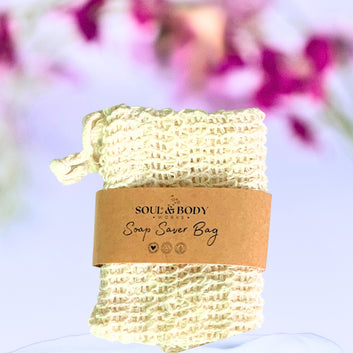 Organic Sisal Loofah Soap Bag for Gentle Exfoliation & Rich Lather — Eco-Friendly Bath Accessory