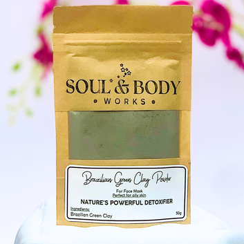 Brazilian Green Clay 50g | Natural Face Mask for Oily & Acne-Prone Skin