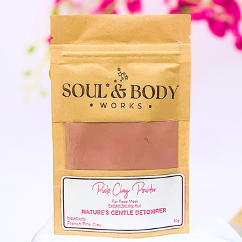 French Pink Clay 50g | Hydrating Natural Face Mask for Dry & Normal Skin