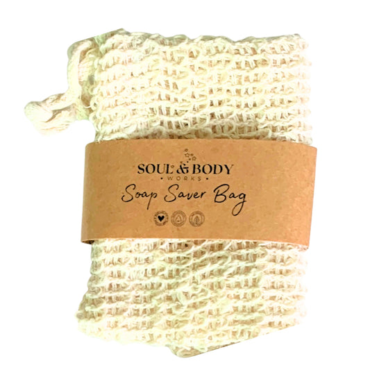 Organic Sisal Loofah Soap Bag for Gentle Exfoliation & Rich Lather — Eco-Friendly Bath Accessory